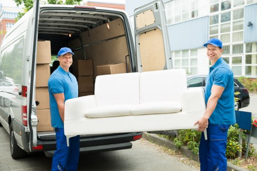 Furniture pick-up service for a Colliers Wood home with bulky items ready for collection
