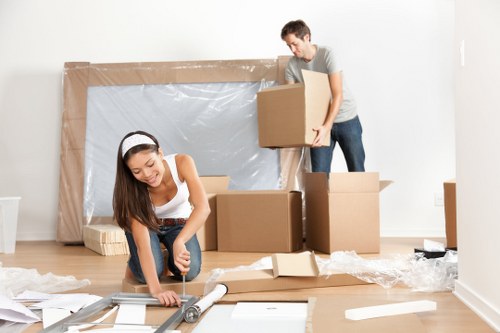 Removal team preparing a local move in Colliers Wood