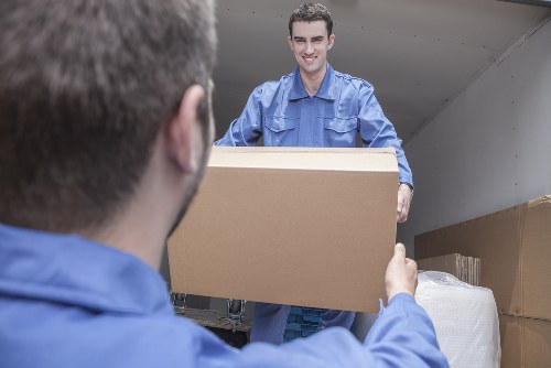 House movers working on a residential move in Colliers Wood