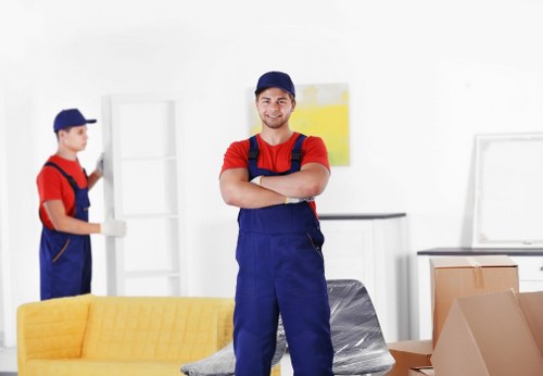 Removal van and packed boxes for a Collierswood home move