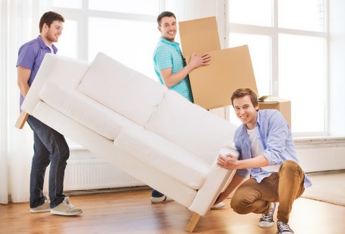 Team loading household items for a move in Colliers Wood